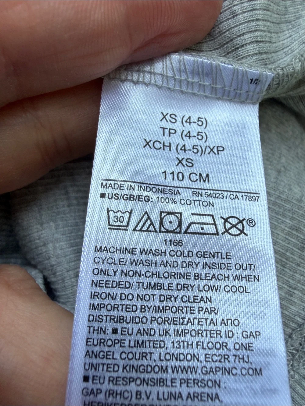 New Gap Long-Sleeve Knot Front Top - Light Gray